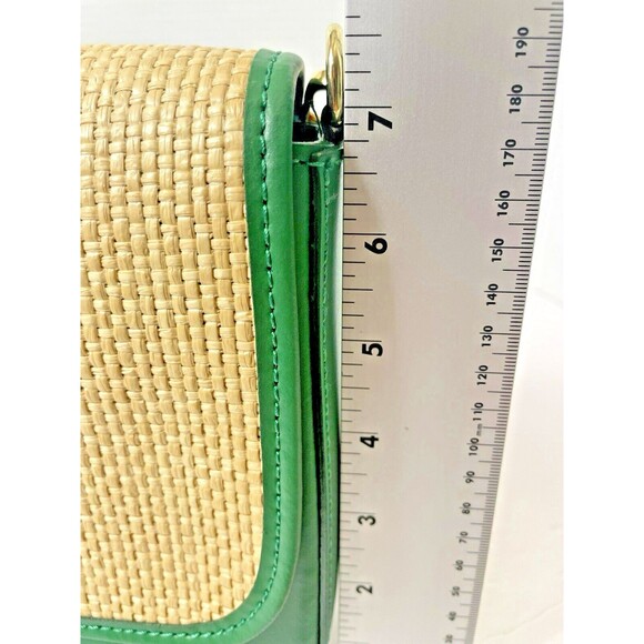 Valentina Fiore Genuine Leather Made in Italy Green  Crossbody Shoulder Handbag - Picture 10 of 16